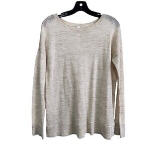 Lululemon Well Being Crew Sweater *Linen in Heathered Muslin size small